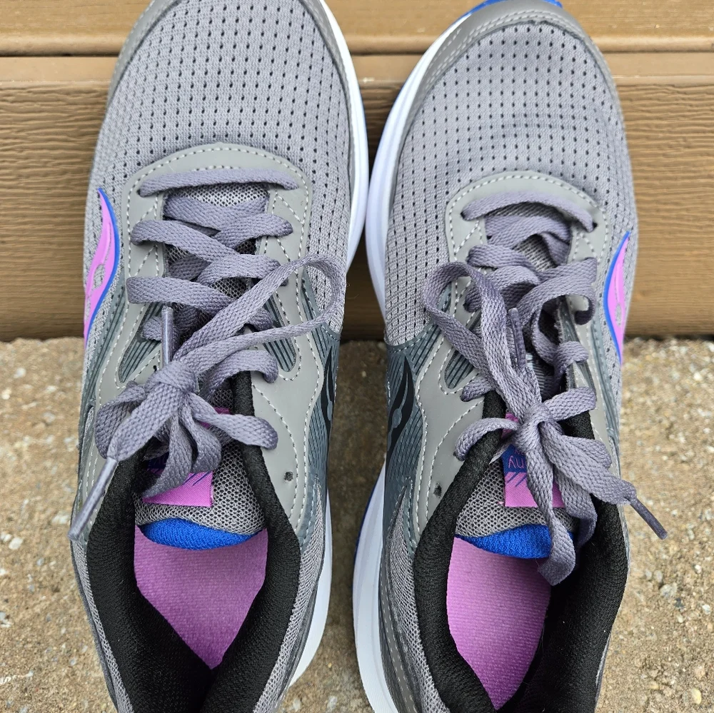 Saucony Cohesion 16 Running Shoes Gray Purple Womens US Size 9.5 - Picture 6 of 6